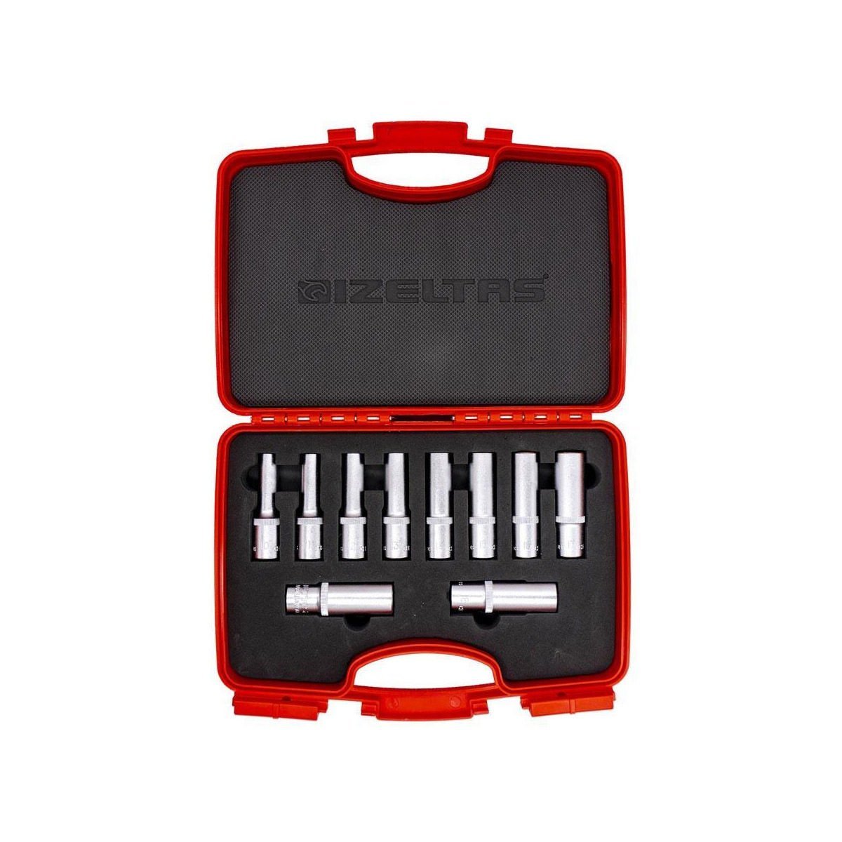 İzeltaş 1/2” Altı Köşe Derin Lokma Anahtar Takımı (10 parça mm)
