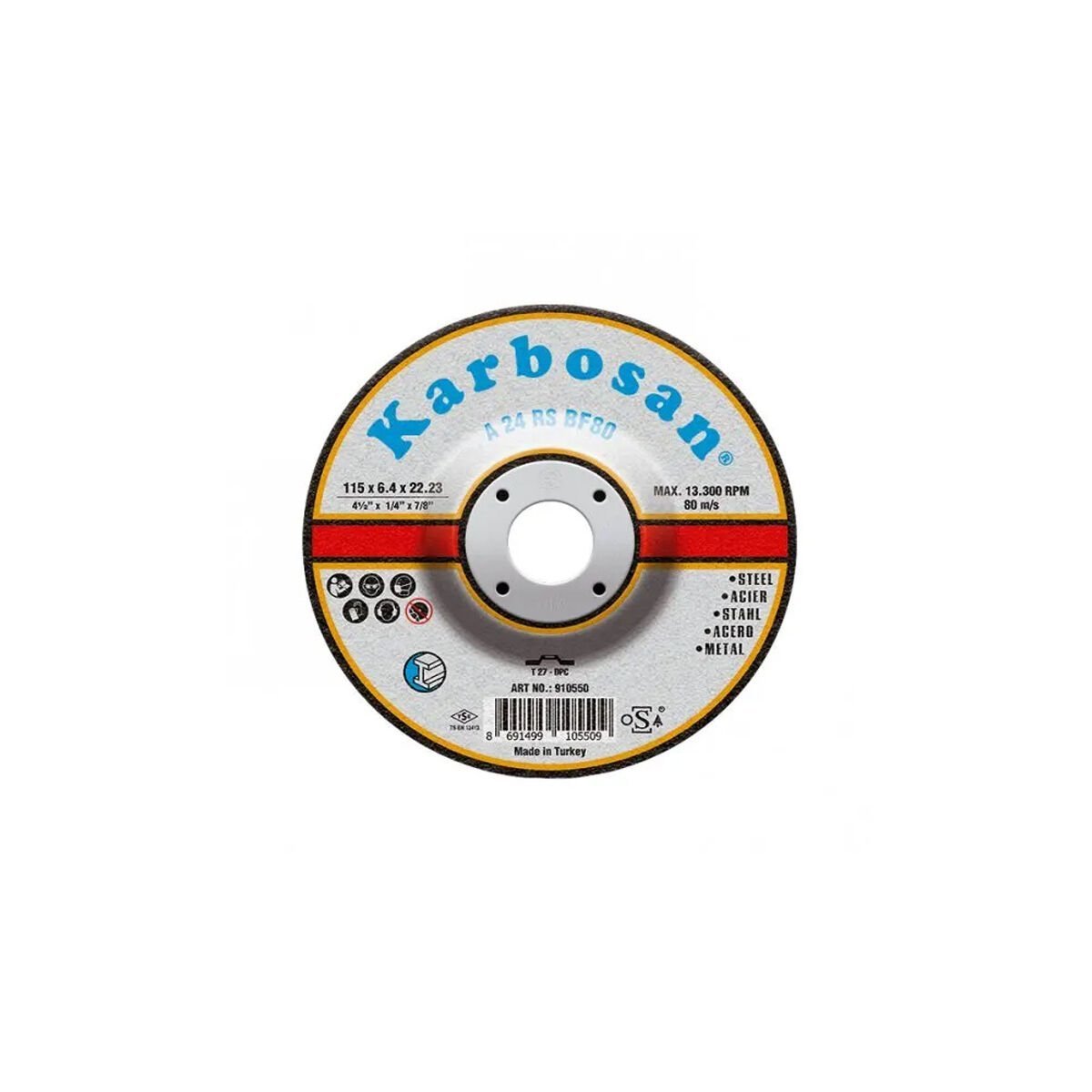 Karbosan 115x6,4mm Metal Taşlama Taşı
