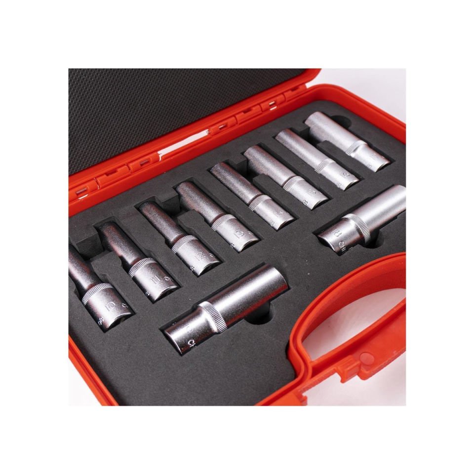 İzeltaş  1/2” Altı Köşe Derin Lokma Anahtar Takımı (10 parça mm)