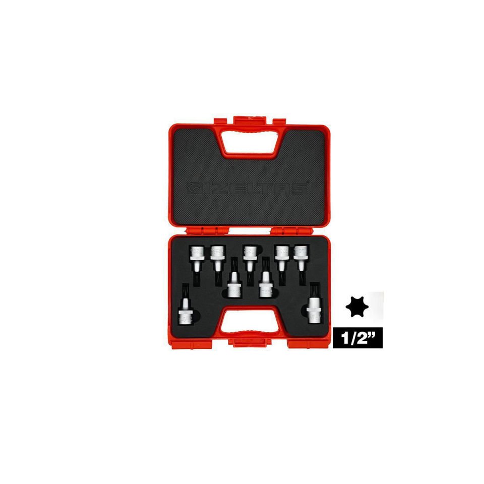 İzeltaş 1/2” Lokmalı Torx® Uç Takımı (60 mm, 9 parça)