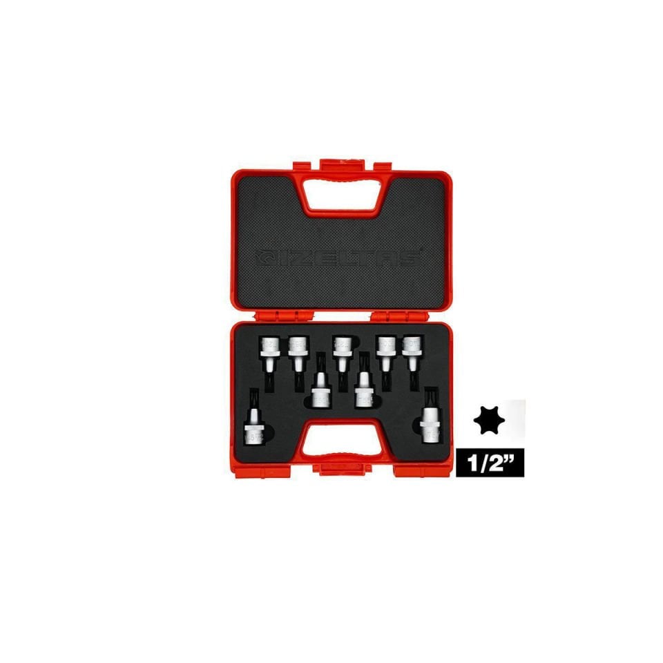 İzeltaş 1/2” Lokmalı Torx® Uç Takımı (60 mm, 9 parça)
