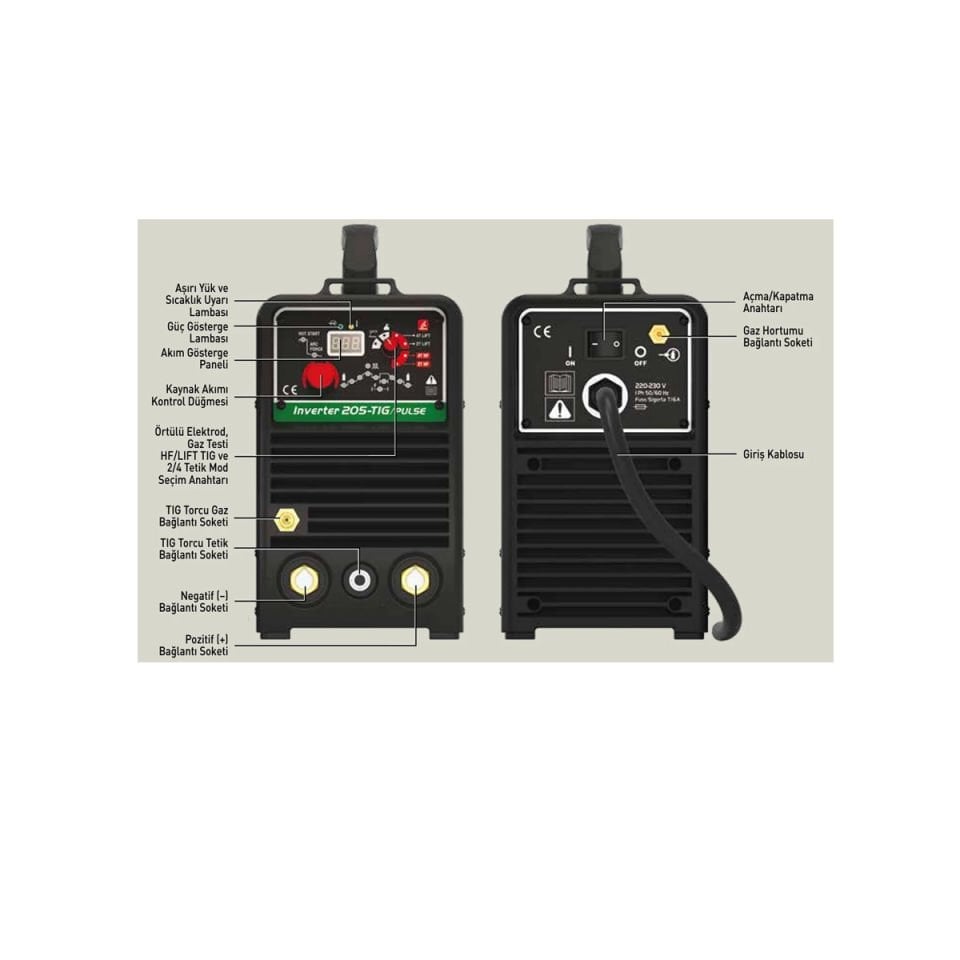 Askaynak Inverter 205 TIG DC Pulse Kaynak Makinesi