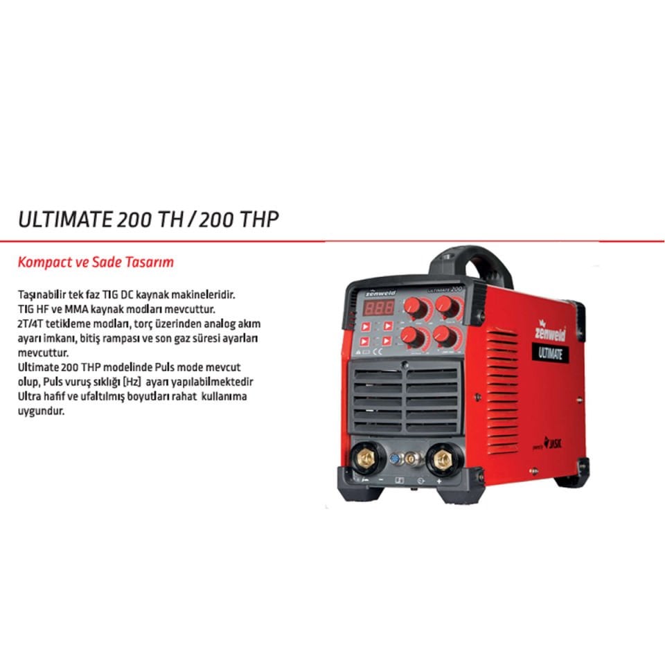 Zenweld Ultimate 200TH 200 Amper DC TIG Argon Kaynak Makinesi