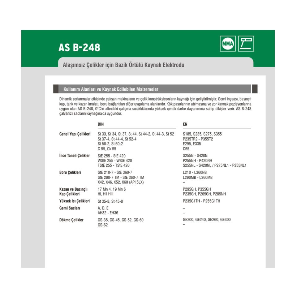 Askaynak AS B 248 2,50x350mm Bazik Kaynak Elektrotu