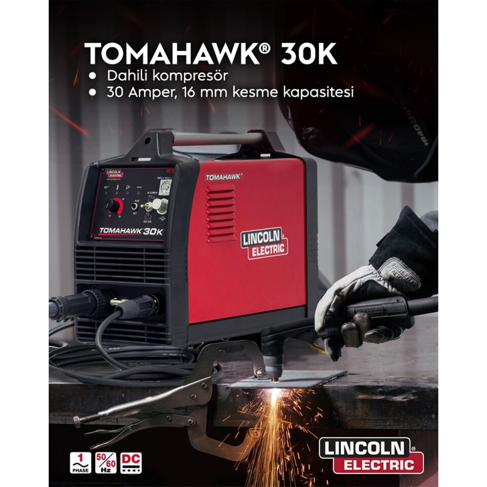 Lincoln Electric Tomahawk 30K Plazma Kesme Makinesi