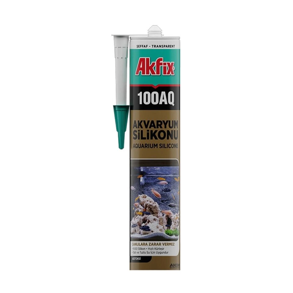 Akfix 100AQ 310 ml - Şeffaf Akvaryum ve Cam Silikonu
