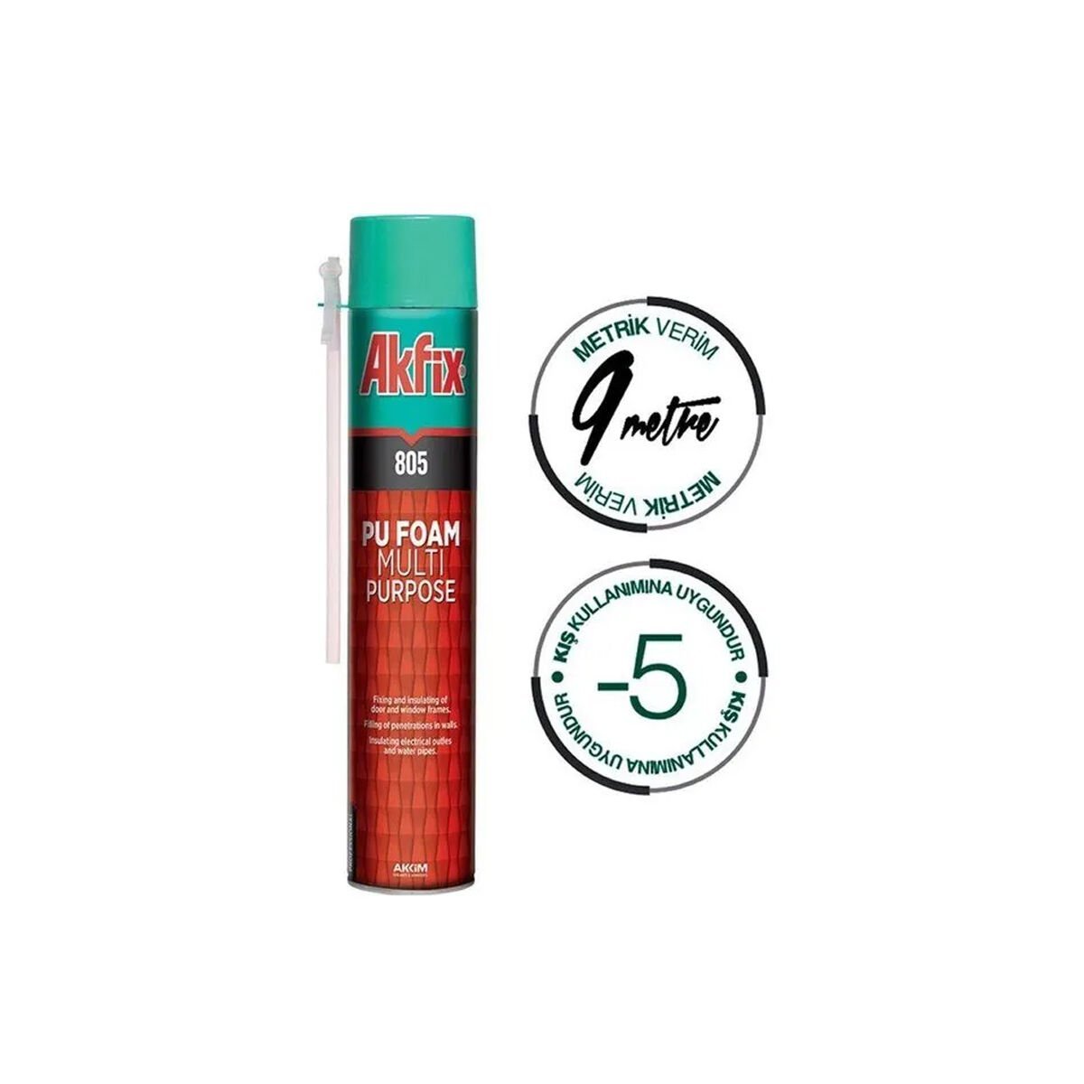 Akfix 805 Genel Amaçlı Poliüretan Montaj Köpüğü