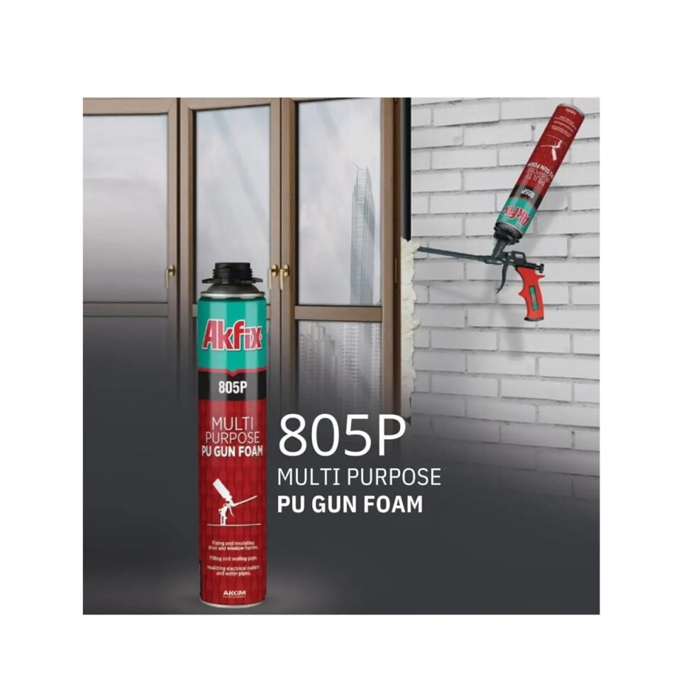 Akfix 805P Profesyonel Poliüretan Montaj Köpüğü - (Tabancalı)