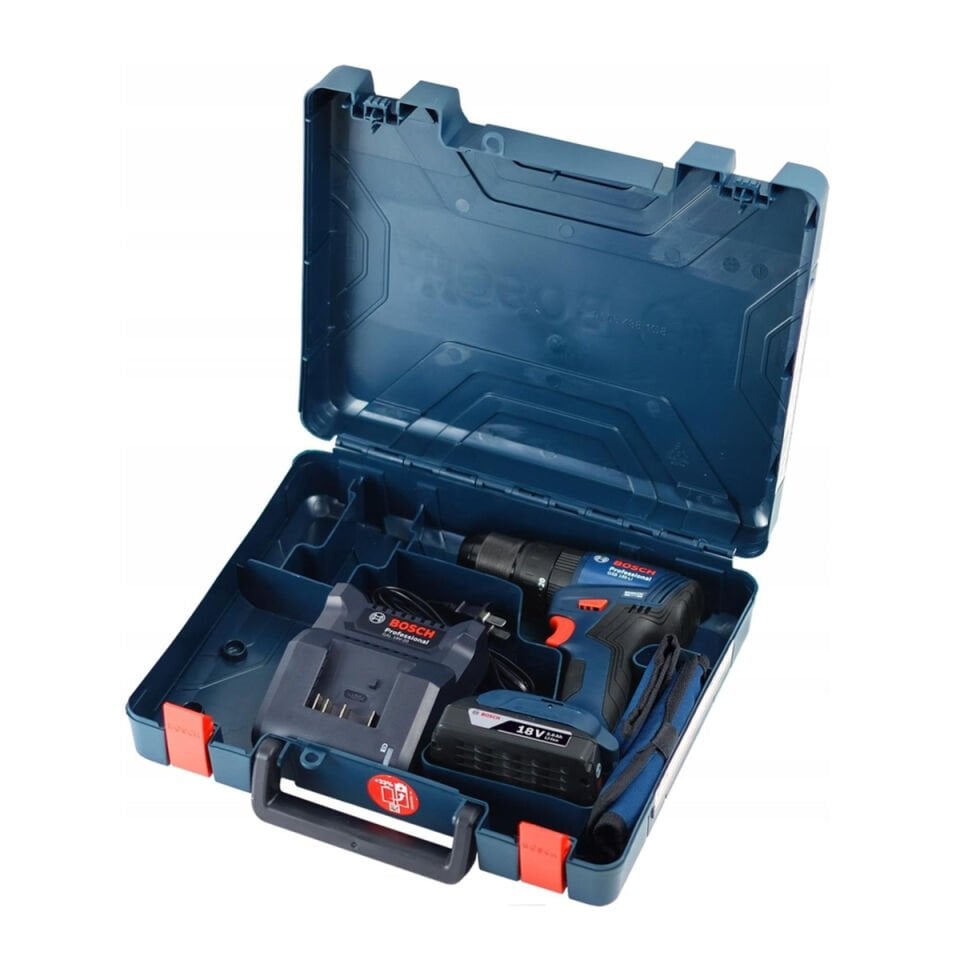 Bosch GSB 185-LI Akülü Darbeli Matkap Vidalama 18V 2.0Ah + 103 Parça Aksesuar Seti