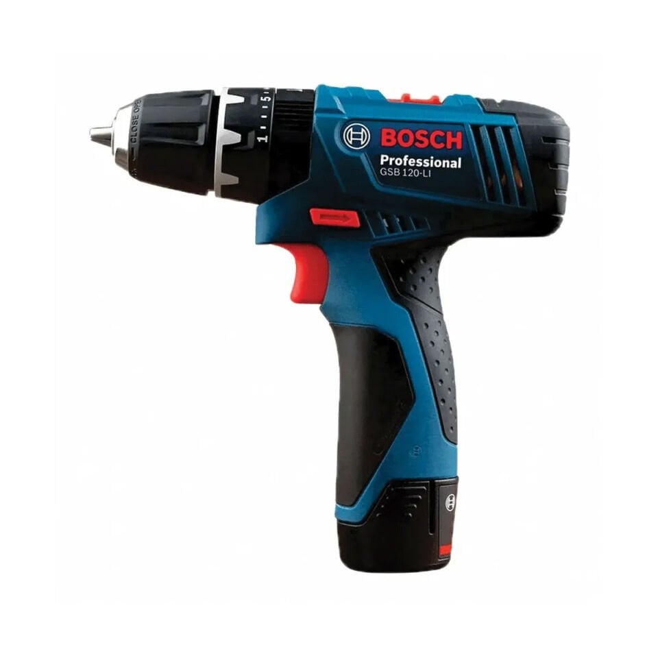 Bosch GSB 120 LI Akülü Darbeli Delme Vidalama 12V 2.0Ah (Çift Akülü) + 23 Parça Aksesuar Seti