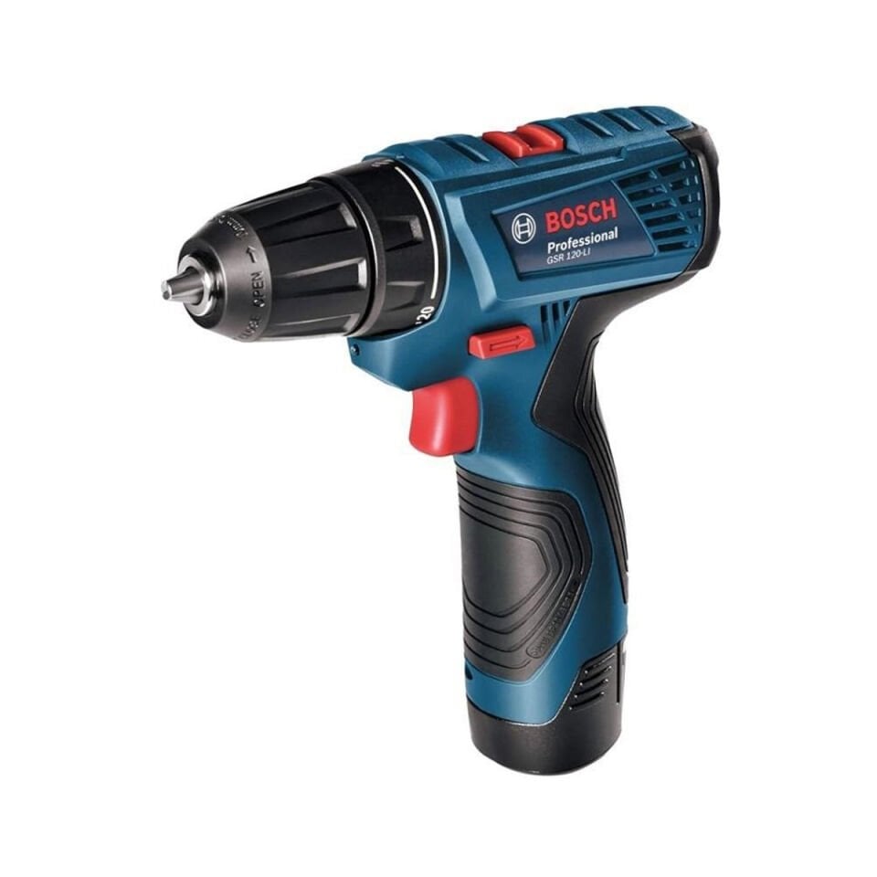 Bosch GSR 120 LI Akülü Darbeli Delme Vidalama 12V 2.0Ah (Çift Akülü) + Aksesuar Seti