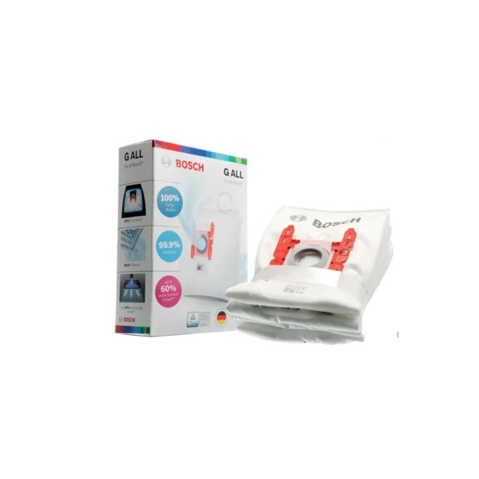 Bosch G ALL Tipi Süpürge Toz Torbası 4'lü Paket - Maksimum Emiş Gücü ve Hijyen