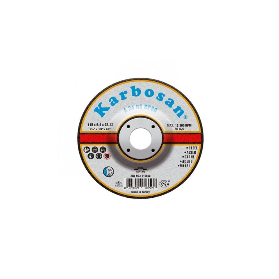 Karbosan 115x6,4mm Metal Taşlama Taşı