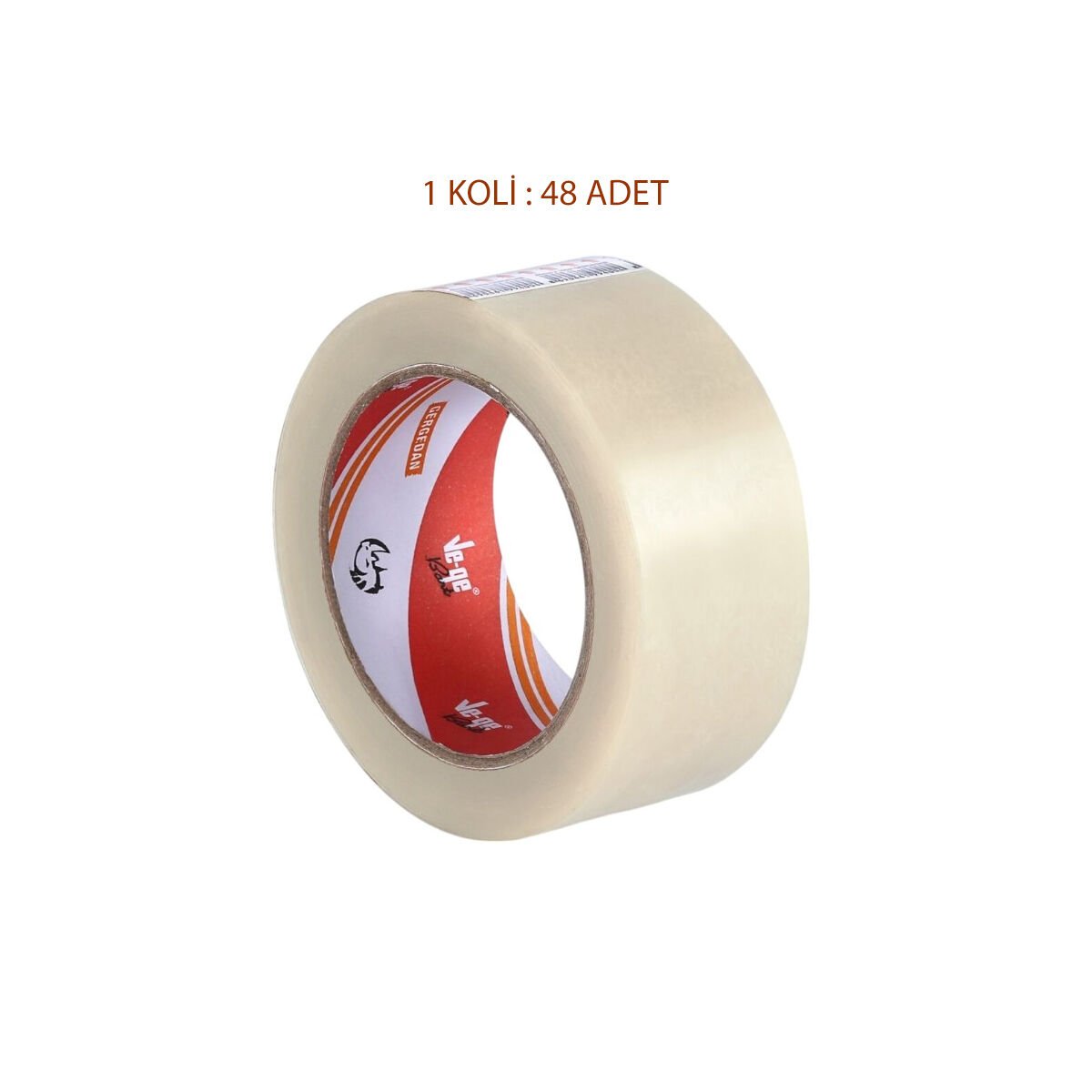 Ve-ge Gergedan 45mmx100Mt Şeffaf Ambalaj Bandı 48 Adet