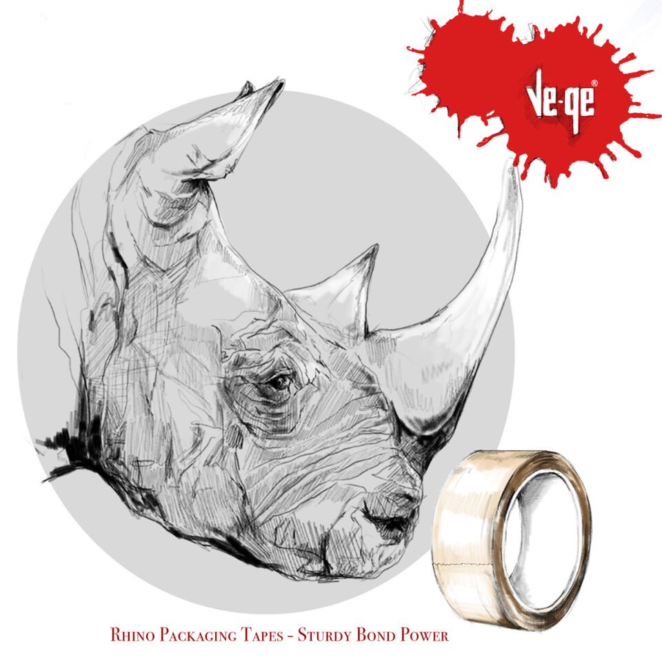 Ve-ge Gergedan 45mmx100Mt Şeffaf Ambalaj Bandı 48 Adet