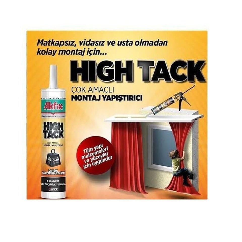 Akfix High Tack Genel Amaçlı Ultra Güçlü Montaj Yapıştırıcı Beyaz 290ML